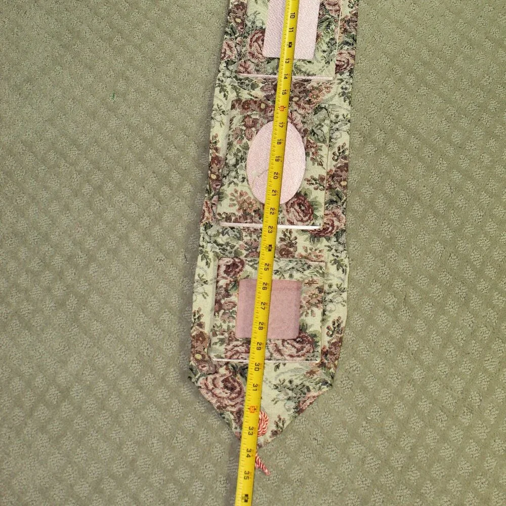Vtg Mauve Maroon Ivory Fabric Tapestry Hanging 3 Frames Tapestry a 3x3 & (2) 3x5